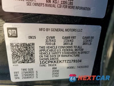 Zdjęcie 12 z 12 samochodu: 2026 CHEVROLET SILVERADO K1500 LT-L VIN:1GCPKKEK7TZ179104 - miniatura