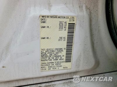 Zdjęcie 12 z 12 samochodu: 2017 NISSAN ALTIMA 2.5 S VIN:1N4AL3AP8HN330109 - miniatura