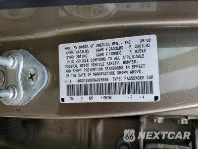 Zdjęcie 12 z 12 samochodu: 2009 HONDA ACCORD EXL VIN:1HGCP26809A025586 - miniatura