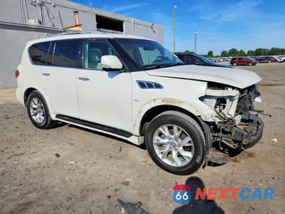 Czwarte zdjęcie samochodu z boku: 2014 INFINITI QX80 BASE VIN:JN8AZ2NCXE9351417 - miniatura