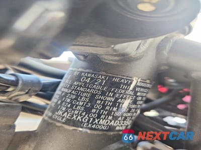 Zdjęcie 8 z 8 samochodu: 2021 KAWASAKI EX400 VIN:JKAEXKG1XMDAD3350 - miniatura
