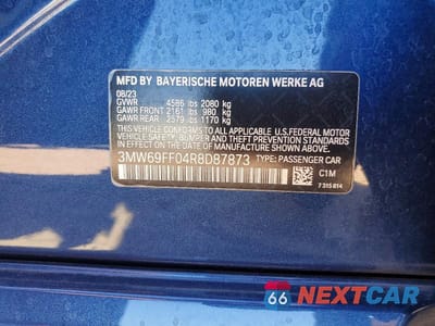 Zdjęcie 13 z 13 samochodu: 2024 BMW 330I VIN:3MW69FF04R8D87873 - miniatura