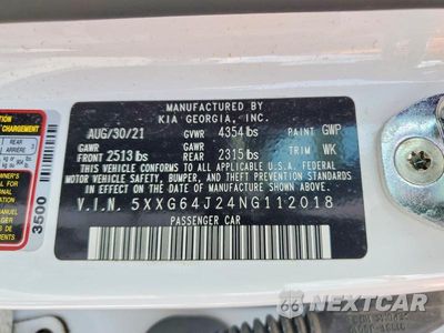 Zdjęcie 12 z 12 samochodu: 2022 KIA K5 GT LINE VIN:5XXG64J24NG112018 - miniatura