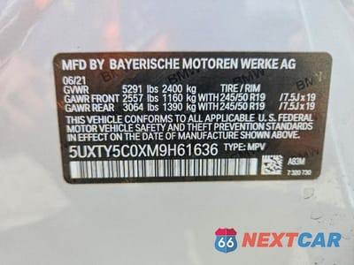 Zdjęcie 13 z 13 samochodu: 2021 BMW X3 XDRIVE30I VIN:5UXTY5C0XM9H61636 - miniatura