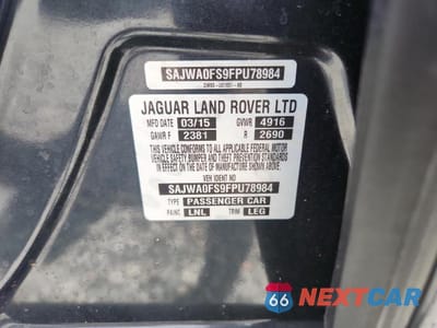 Zdjęcie 12 z 12 samochodu: 2015 JAGUAR XF 2.0T PREMIUM VIN:SAJWA0FS9FPU78984 - miniatura