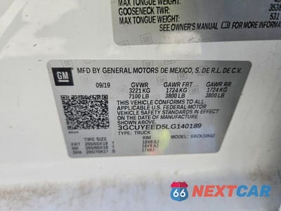 Zdjęcie 12 z 12 samochodu: 2020 CHEVROLET SILVERADO K1500 RST VIN:3GCUYEED5LG140189 - miniatura