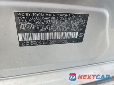 Zdjęcie 13 z 13 samochodu: 2010 LEXUS LS 460 VIN:JTHCL5EF2A5008098 - miniatura