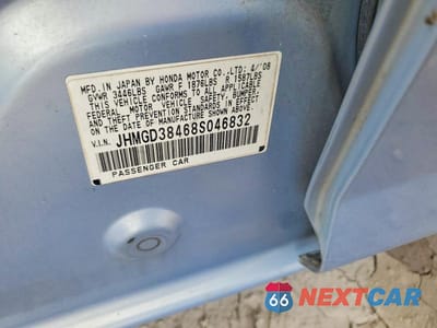 Zdjęcie 13 z 13 samochodu: 2008 HONDA FIT VIN:JHMGD38468S046832 - miniatura