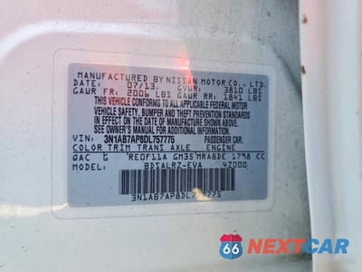 Zdjęcie 12 z 12 samochodu: 2013 NISSAN SENTRA VIN:3N1AB7AP8DL757775 - miniatura
