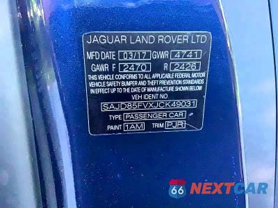 Zdjęcie 10 z 12 samochodu: 2018 JAGUAR F-TYPE R DYNAMIC VIN:SAJD85FVXJCK49031 - miniatura