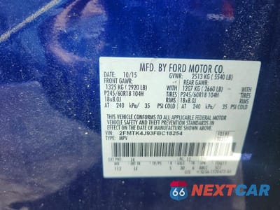 Zdjęcie 13 z 13 samochodu: 2015 FORD EDGE SEL VIN:2FMTK4J93FBC18254 - miniatura