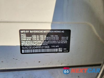 Zdjęcie 13 z 13 samochodu: 2024 BMW X5 XDRIVE40I VIN:5UX23EU04R9S31966 - miniatura