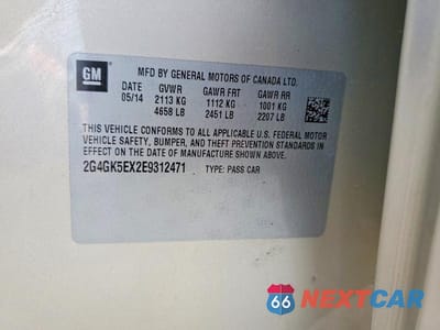 Zdjęcie 12 z 12 samochodu: 2014 BUICK REGAL VIN:2G4GK5EX2E9312471 - miniatura