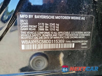 Zdjęcie 12 z 12 samochodu: 2013 BMW 528 XI VIN:WBAXH5C58DD115369 - miniatura