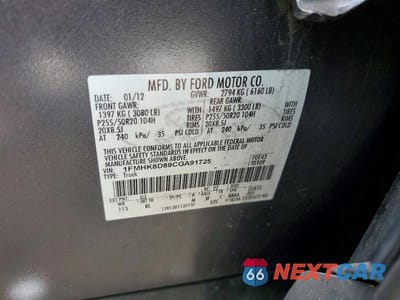 Zdjęcie 12 z 12 samochodu: 2012 FORD EXPLORER XLT VIN:1FMHK8D89CGA91725 - miniatura