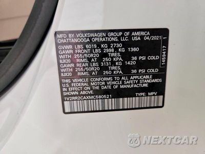 Zdjęcie 13 z 13 samochodu: 2021 VOLKSWAGEN ATLAS SE VIN:1V2RR2CAXMC580521 - miniatura