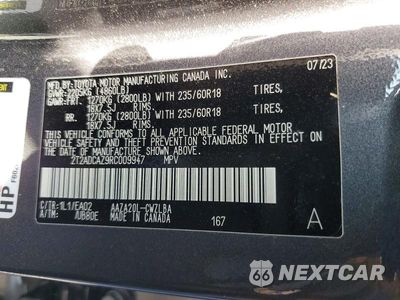 Zdjęcie 13 z 13 samochodu: 2024 LEXUS NX 250 BASE VIN:2T2ADCAZ9RC009947 - miniatura