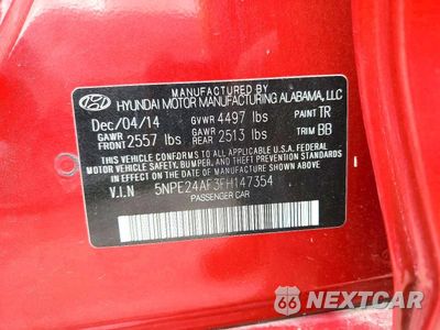 Zdjęcie 12 z 12 samochodu: 2015 HYUNDAI SONATA SE VIN:5NPE24AF3FH147354 - miniatura