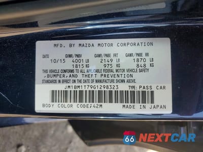 Zdjęcie 13 z 13 samochodu: 2016 MAZDA 3 SPORT VIN:JM1BM1T79G1298323 - miniatura