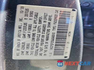 Zdjęcie 12 z 12 samochodu: 2010 HONDA ACCORD LX VIN:1HGCP2F37AA046010 - miniatura