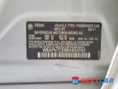 Zdjęcie 12 z 12 samochodu: 2011 BMW 335 D VIN:WBAPN7C59BA950092 - miniatura