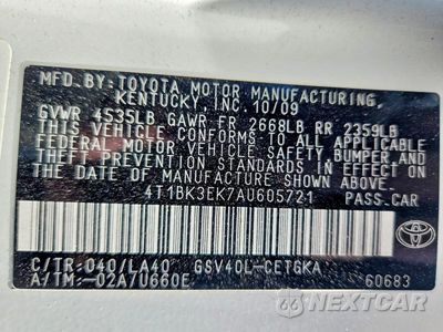 Zdjęcie 12 z 12 samochodu: 2010 TOYOTA CAMRY XLE V6 VIN:4T1BK3EK7AU605721 - miniatura