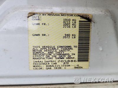 Zdjęcie 12 z 12 samochodu: 2015 NISSAN ALTIMA 2.5 S VIN:1N4AL3AP9FC205886 - miniatura