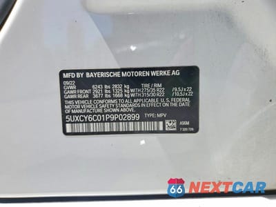 Zdjęcie 13 z 13 samochodu: 2023 BMW X6 XDRIVE40I VIN:5UXCY6C01P9P02899 - miniatura