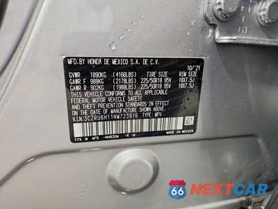 Zdjęcie 13 z 13 samochodu: 2022 HONDA HR-V SPORT VIN:3CZRU6H11NM723916 - miniatura