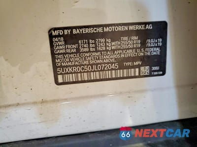 Zdjęcie 13 z 13 samochodu: 2018 BMW X5 XDRIVE35I VIN:5UXKR0C50JL072045 - miniatura