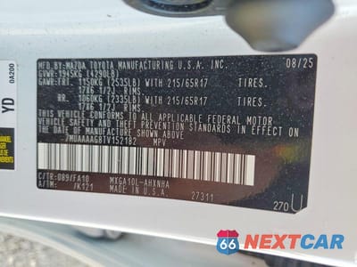 Zdjęcie 12 z 12 samochodu: 2026 TOYOTA COROLLA CROSS L VIN:7MUAAAAG8TV152182 - miniatura