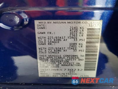 Zdjęcie 13 z 13 samochodu: 2018 NISSAN ROGUE S VIN:5N1AT2MV8JC730232 - miniatura