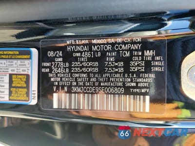 Zdjęcie 12 z 12 samochodu: 2025 HYUNDAI TUCSON SEL VIN:3KMJCCDE9SE006809 - miniatura