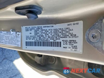 Zdjęcie 12 z 12 samochodu: 2002 TOYOTA HIGHLANDER LIMITED VIN:JTEGF21AX20048815 - miniatura