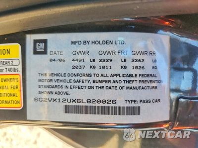 Zdjęcie 13 z 13 samochodu: 2006 PONTIAC GTO VIN:6G2VX12UX6L820026 - miniatura