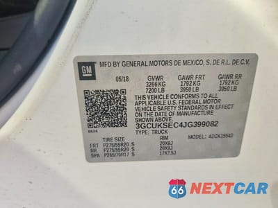 Zdjęcie 12 z 12 samochodu: 2018 CHEVROLET SILVERADO K1500 LTZ VIN:3GCUKSEC4JG399082 - miniatura