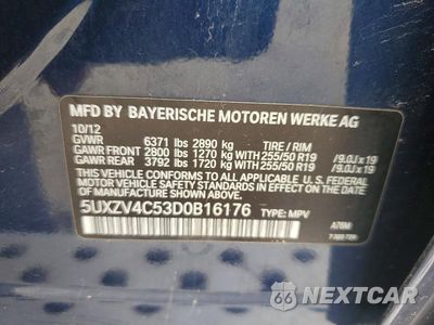 Zdjęcie 13 z 13 samochodu: 2013 BMW X5 XDRIVE35I VIN:5UXZV4C53D0B16176 - miniatura