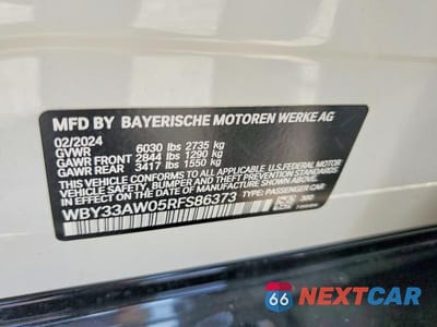 Zdjęcie 12 z 12 samochodu: 2024 BMW I4 M50 VIN:WBY33AW05RFS86373 - miniatura
