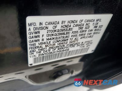 Zdjęcie 13 z 13 samochodu: 2007 ACURA MDX TECHNOLOGY VIN:2HNYD283X7H508459 - miniatura
