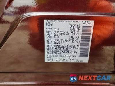 Zdjęcie 13 z 13 samochodu: 2014 INFINITI QX60 BASE VIN:5N1AL0MM9EC540635 - miniatura