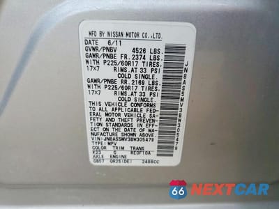 Zdjęcie 13 z 13 samochodu: 2011 NISSAN ROGUE S VIN:JN8AS5MV3BW305479 - miniatura