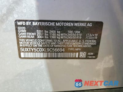Zdjęcie 13 z 13 samochodu: 2020 BMW X3 XDRIVE30I VIN:5UXTY5C0XL9C56694 - miniatura