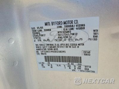Zdjęcie 12 z 12 samochodu: 2005 FORD F250 SUPER DUTY VIN:1FTSW21P05ED38295 - miniatura