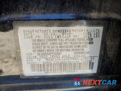 Zdjęcie 12 z 12 samochodu: 2023 NISSAN SENTRA SR VIN:3N1AB8DV8PY230567 - miniatura