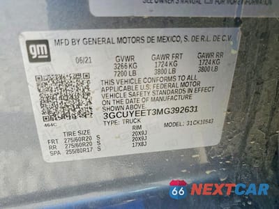Zdjęcie 12 z 12 samochodu: 2021 CHEVROLET SILVERADO C1500 CLASSIC HD VIN:3GCUYEET3MG392631 - miniatura