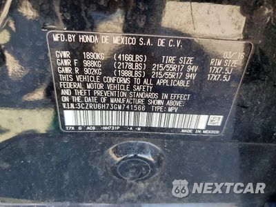 Zdjęcie 13 z 13 samochodu: 2016 HONDA HR-V EXL VIN:3CZRU6H73GM741566 - miniatura