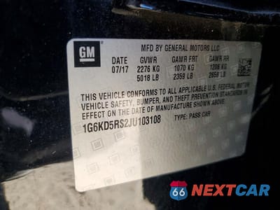 Zdjęcie 12 z 12 samochodu: 2018 CADILLAC CT6 LUXURY VIN:1G6KD5RS2JU103108 - miniatura
