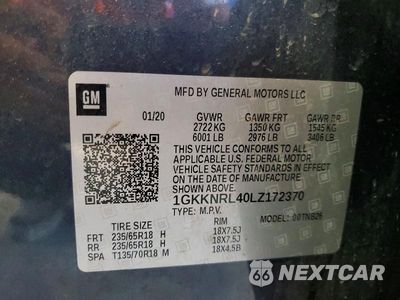 Zdjęcie 13 z 13 samochodu: 2020 GMC ACADIA SLE VIN:1GKKNRL40LZ172370 - miniatura