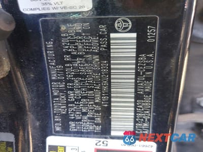 Zdjęcie 12 z 12 samochodu: 2019 TOYOTA CAMRY SE VIN:4T1B11HK6KU218324 - miniatura