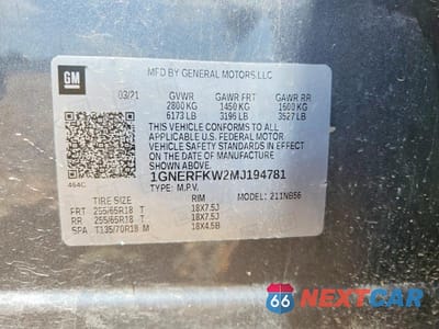 Zdjęcie 13 z 13 samochodu: 2021 CHEVROLET TRAVERSE LS VIN:1GNERFKW2MJ194781 - miniatura
